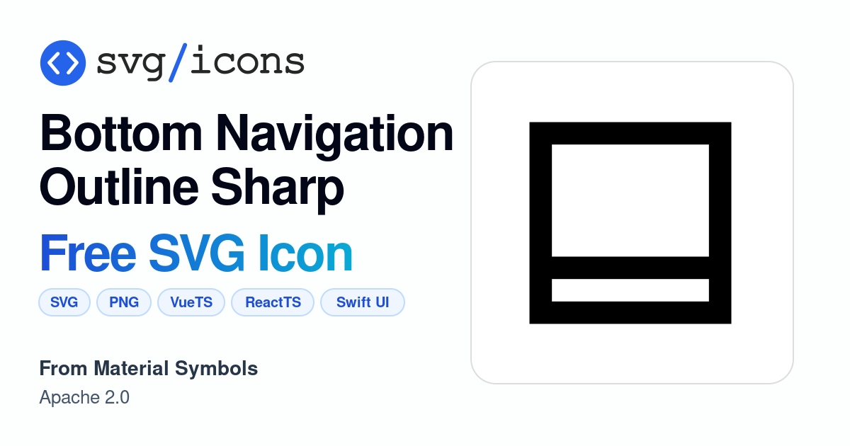 Bottom-navigation-outline-sharp SVG Icon - Free Bottom-navigation ...