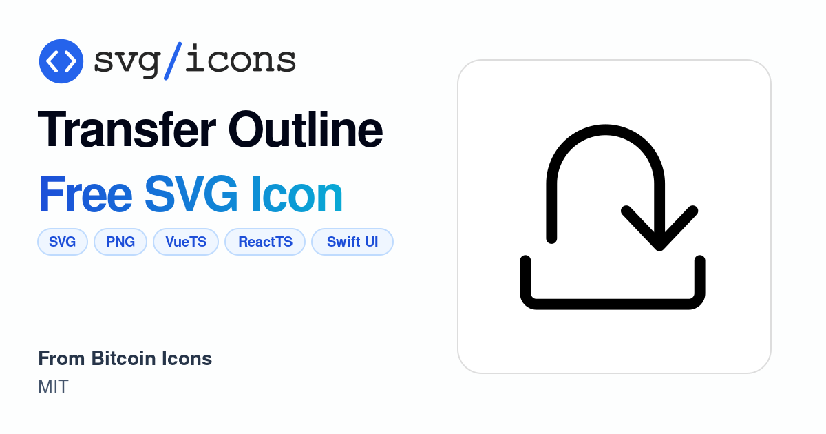 Transfer-outline SVG Icon - Free Transfer-outline PNG & SVG Download