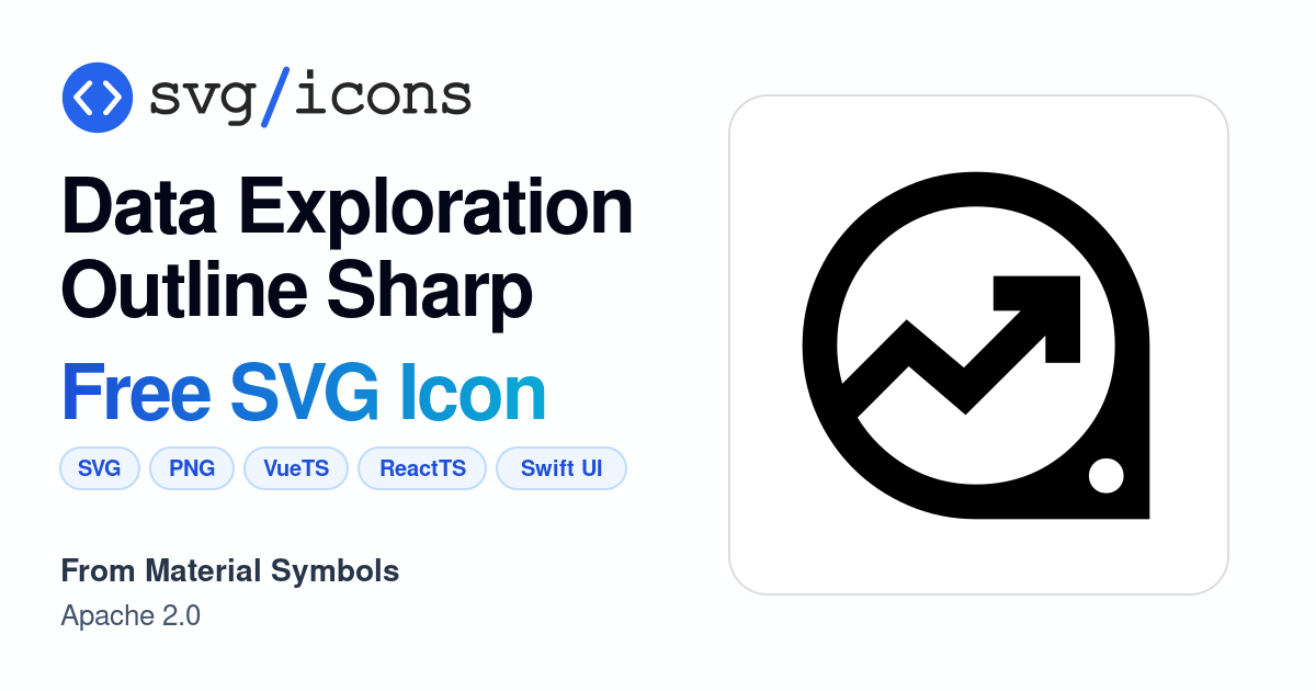 Data-exploration-outline-sharp SVG Icon - Free Data-exploration-outline ...