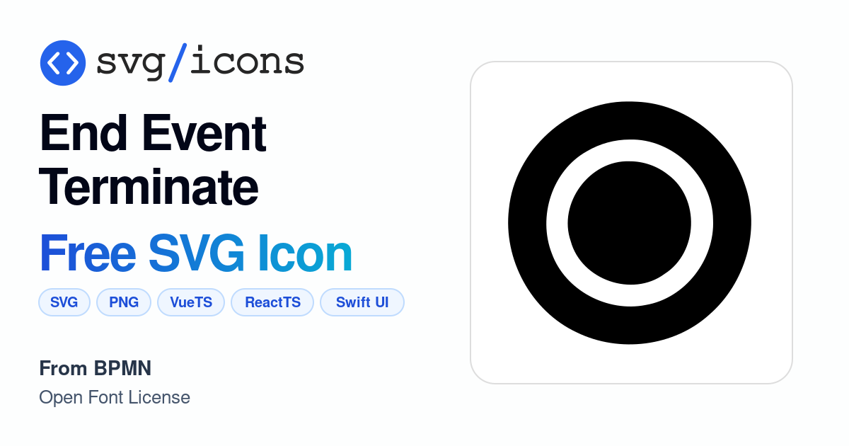 End-event-terminate SVG Icon - Free End-event-terminate PNG & SVG Download