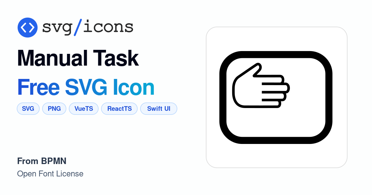 Manual-task SVG Icon - Free Manual-task PNG & SVG Download