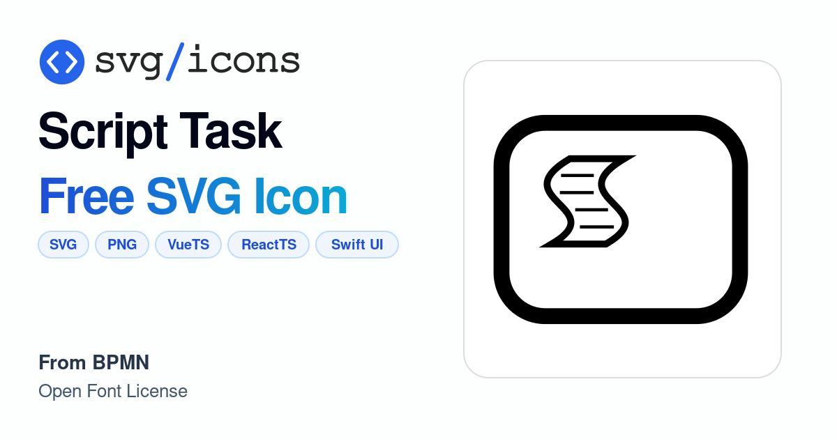 Script-task SVG Icon - Free Script-task PNG & SVG Download