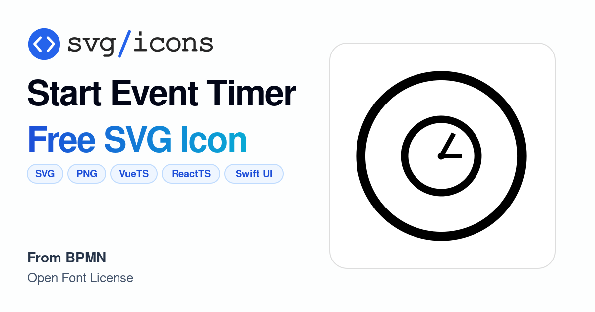 Start-event-timer SVG Icon - Free Start-event-timer PNG & SVG Download