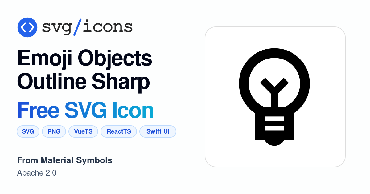 Emoji-objects-outline-sharp SVG Icon - Free Emoji-objects-outline-sharp ...