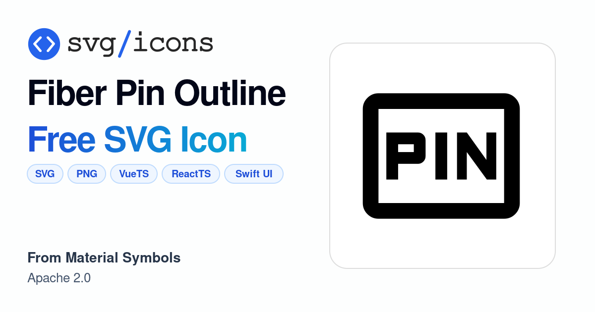 Fiber-pin-outline SVG Icon - Free Fiber-pin-outline PNG & SVG Download