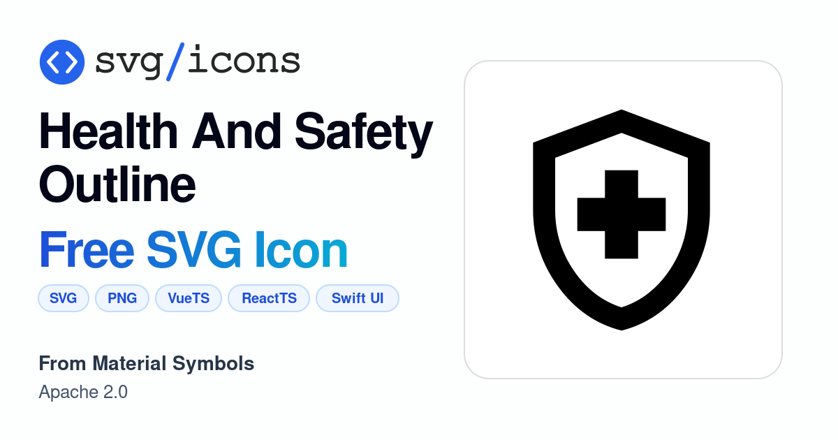 Health-and-safety-outline SVG Icon - Free Health-and-safety-outline PNG ...