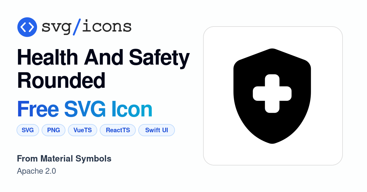Health-and-safety-rounded SVG Icon - Free Health-and-safety-rounded PNG ...