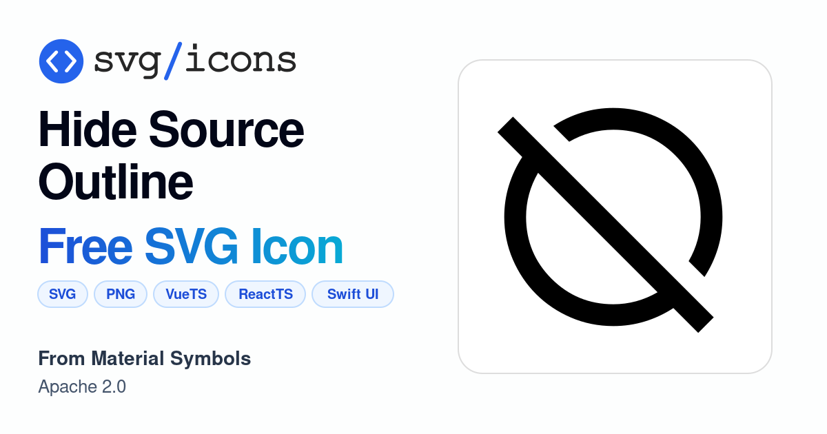 Hide-source-outline SVG Icon - Free Hide-source-outline PNG & SVG Download