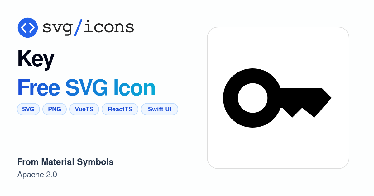 Key SVG Icon - Free Key PNG & SVG Download