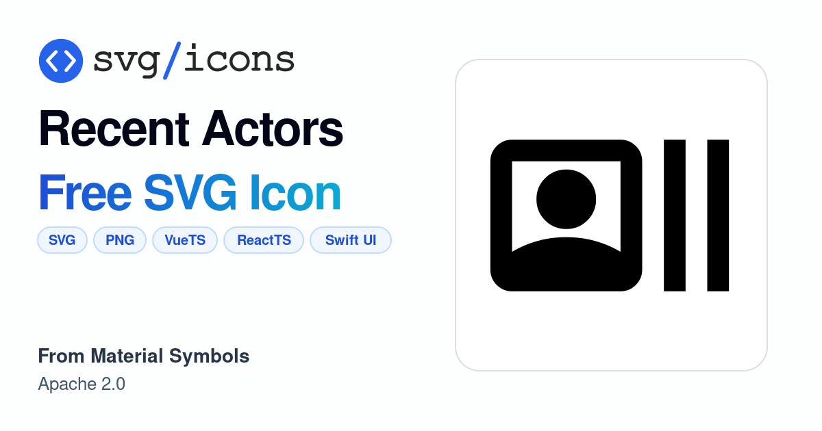 Recent-actors SVG Icon - Free Recent-actors PNG & SVG Download
