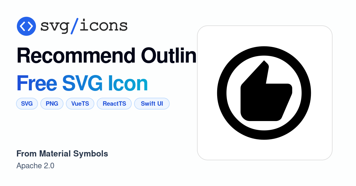 Recommend-outline SVG Icon - Free Recommend-outline PNG & SVG Download
