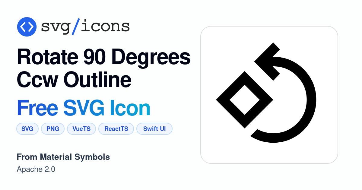 Rotate-90-degrees-ccw-outline SVG Icon - Free Rotate-90-degrees-ccw ...