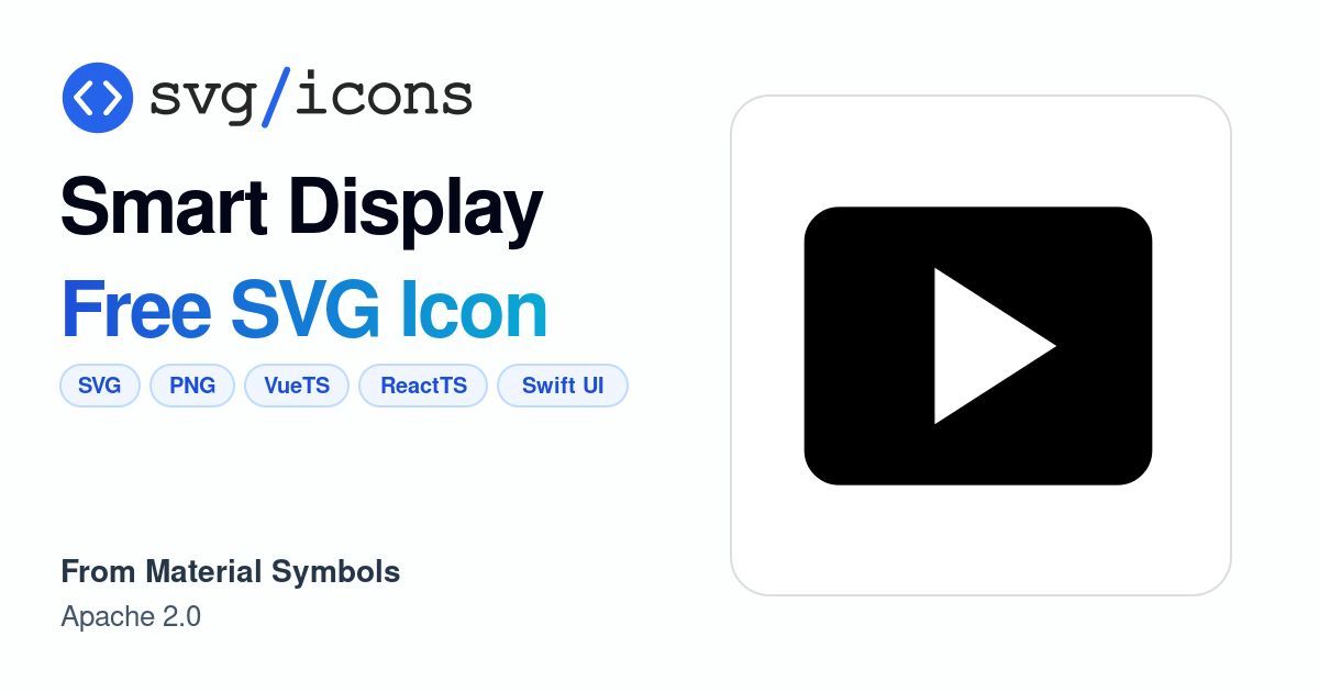 Smart-display SVG Icon - Free Smart-display PNG & SVG Download