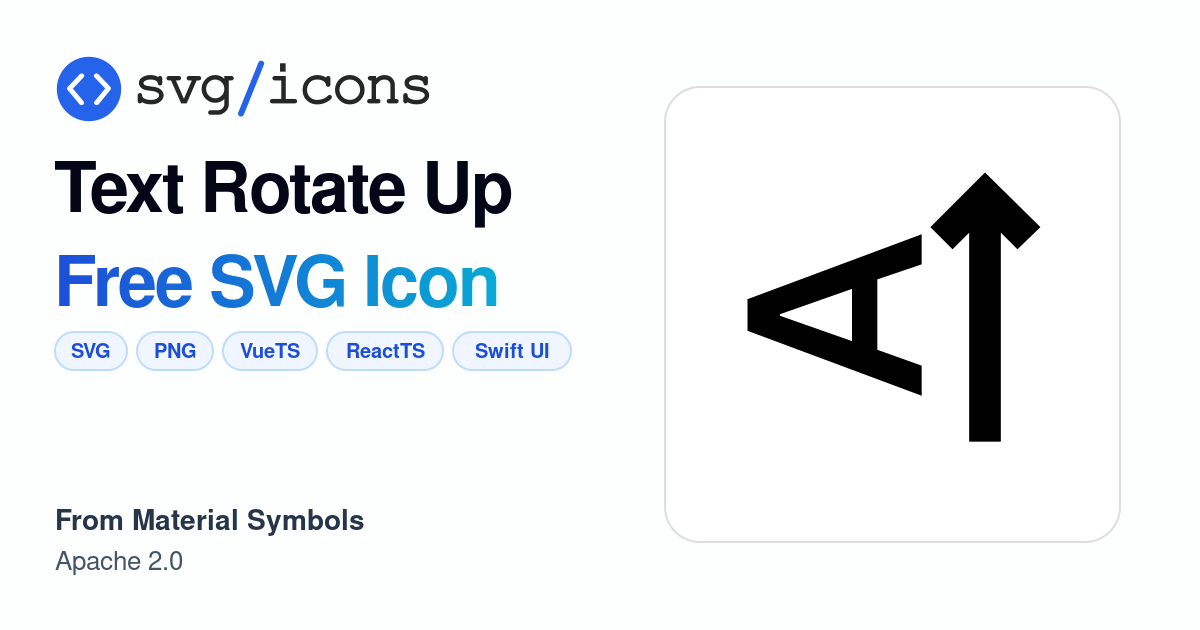 Text-rotate-up SVG Icon - Free Text-rotate-up PNG & SVG Download