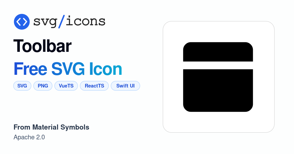 Toolbar SVG Icon - Free Toolbar PNG & SVG Download