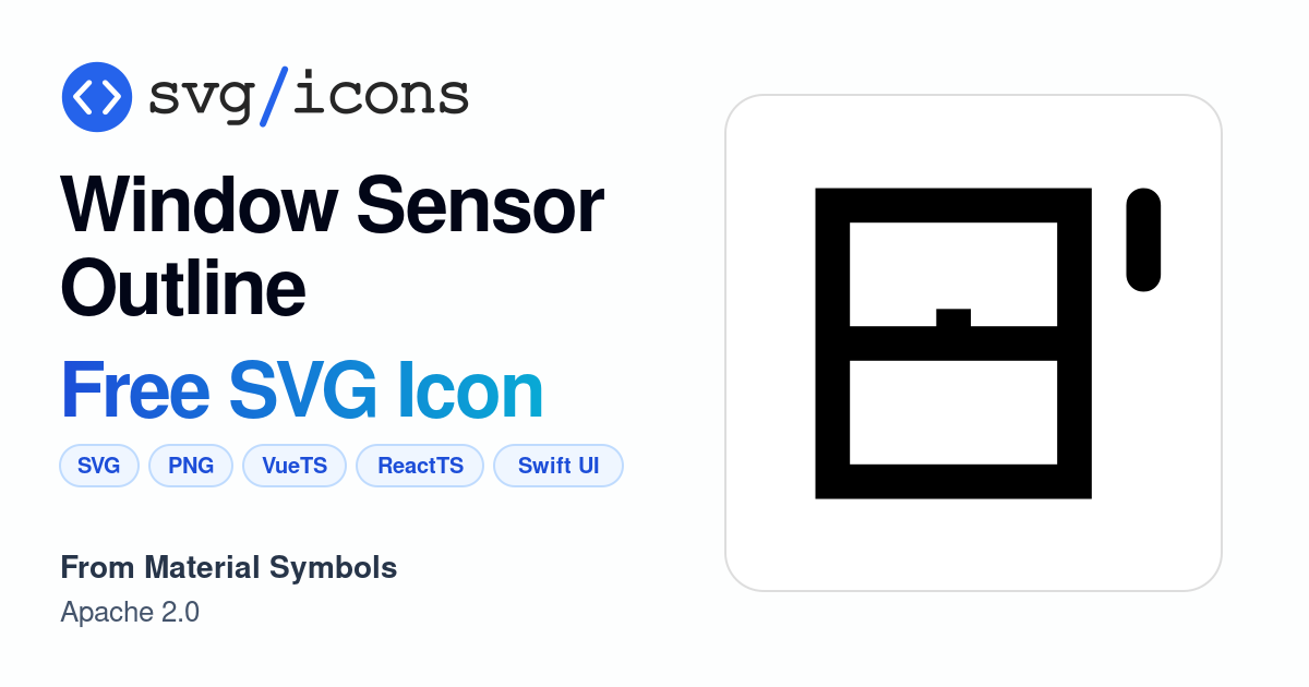Window-sensor-outline SVG Icon - Free Window-sensor-outline PNG & SVG ...