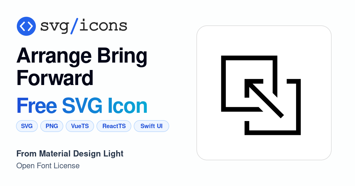 Arrange-bring-forward SVG Icon - Free Arrange-bring-forward PNG & SVG ...