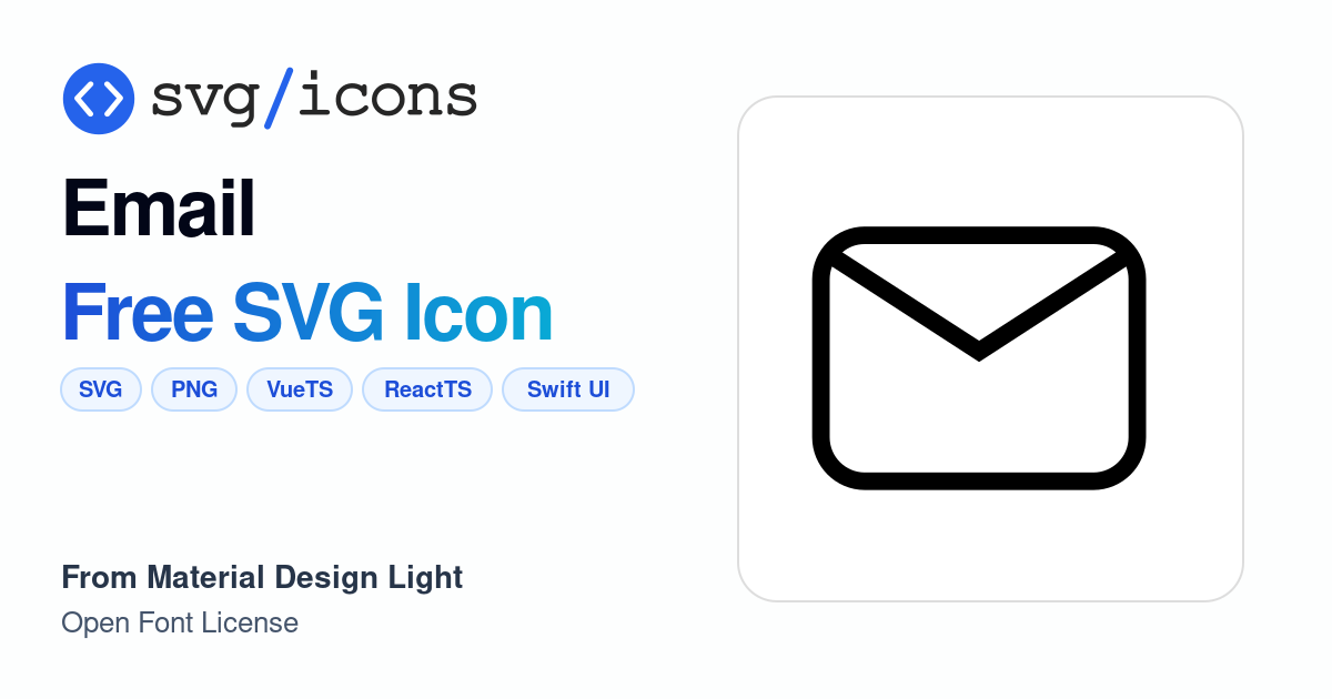 Email SVG Icon - Free Email PNG & SVG Download