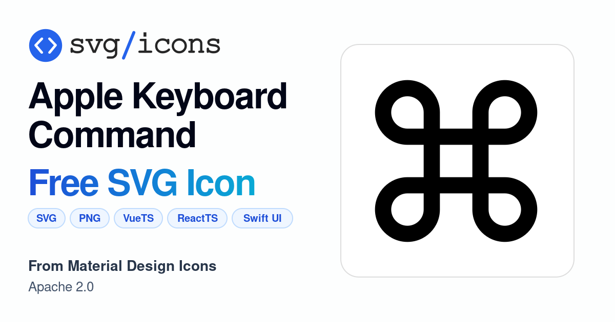 Apple-keyboard-command SVG Icon - Free Apple-keyboard-command PNG & SVG ...