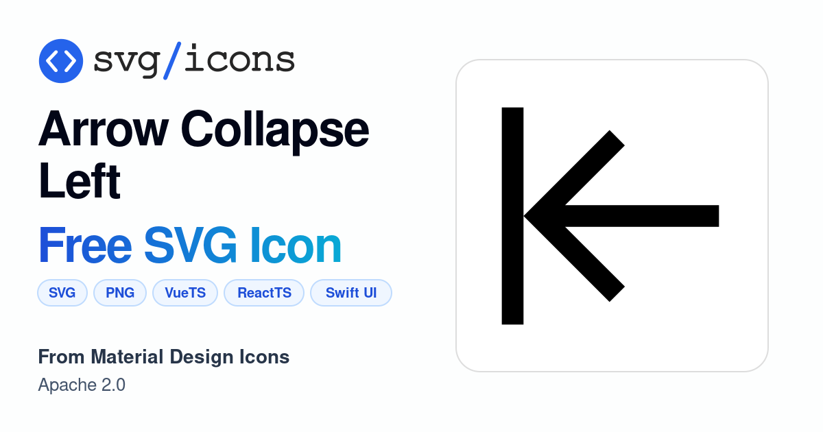 Arrow-collapse-left SVG Icon - Free Arrow-collapse-left PNG & SVG Download
