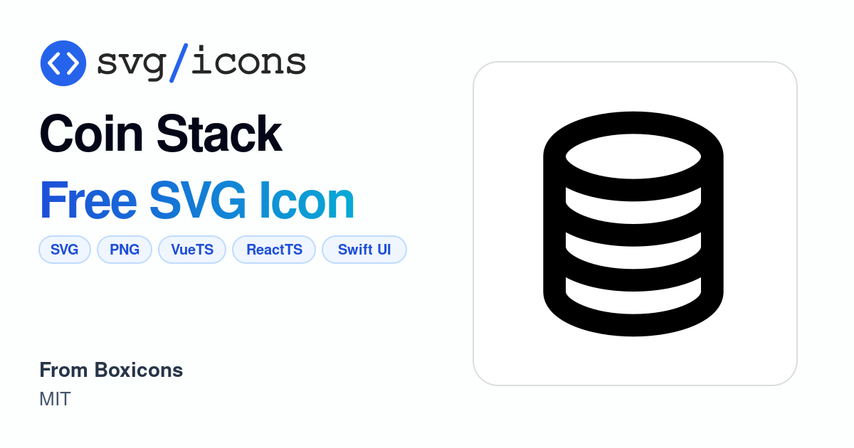 Coin-stack SVG Icon - Free Coin-stack PNG & SVG Download