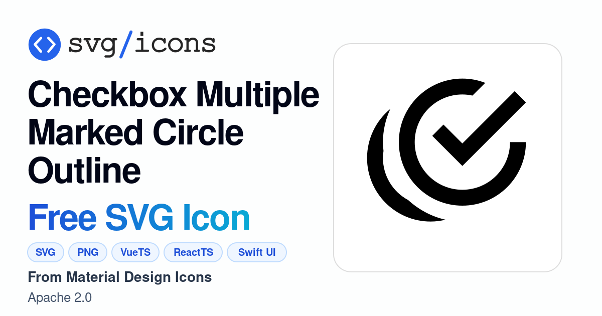 Checkbox-multiple-marked-circle-outline SVG Icon - Free Checkbox ...