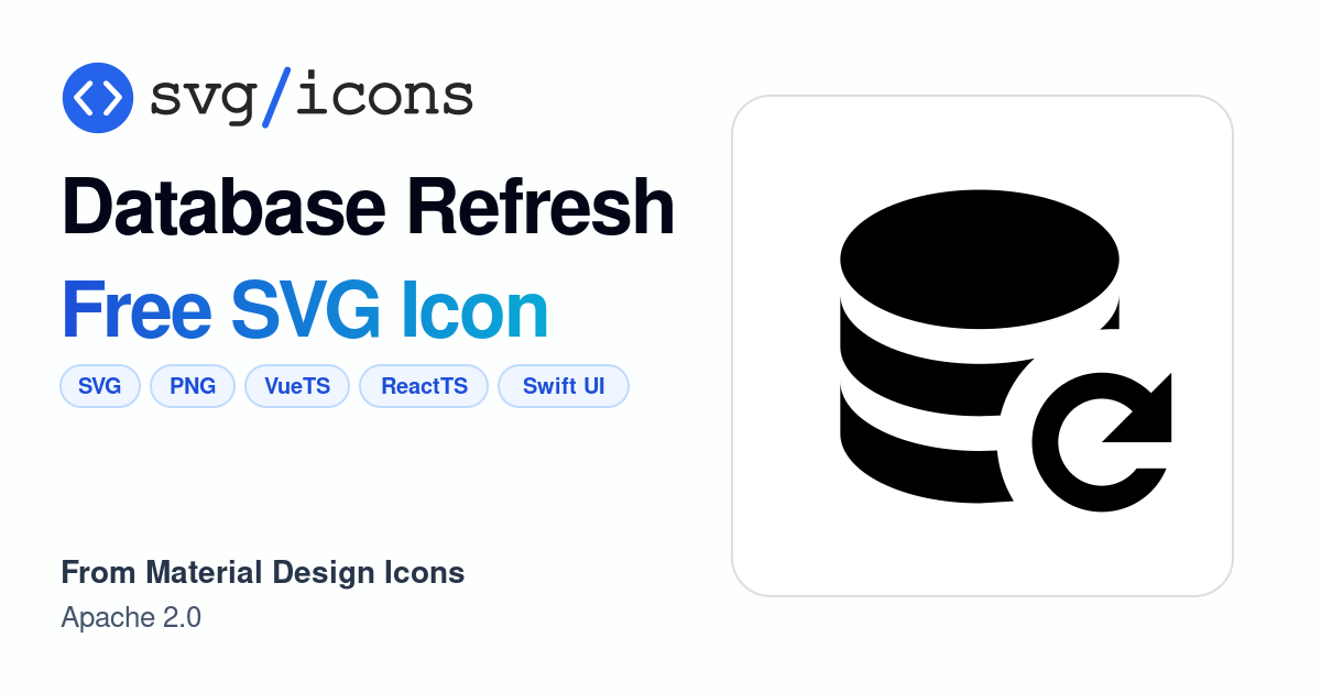 Database-refresh SVG Icon - Free Database-refresh PNG & SVG Download