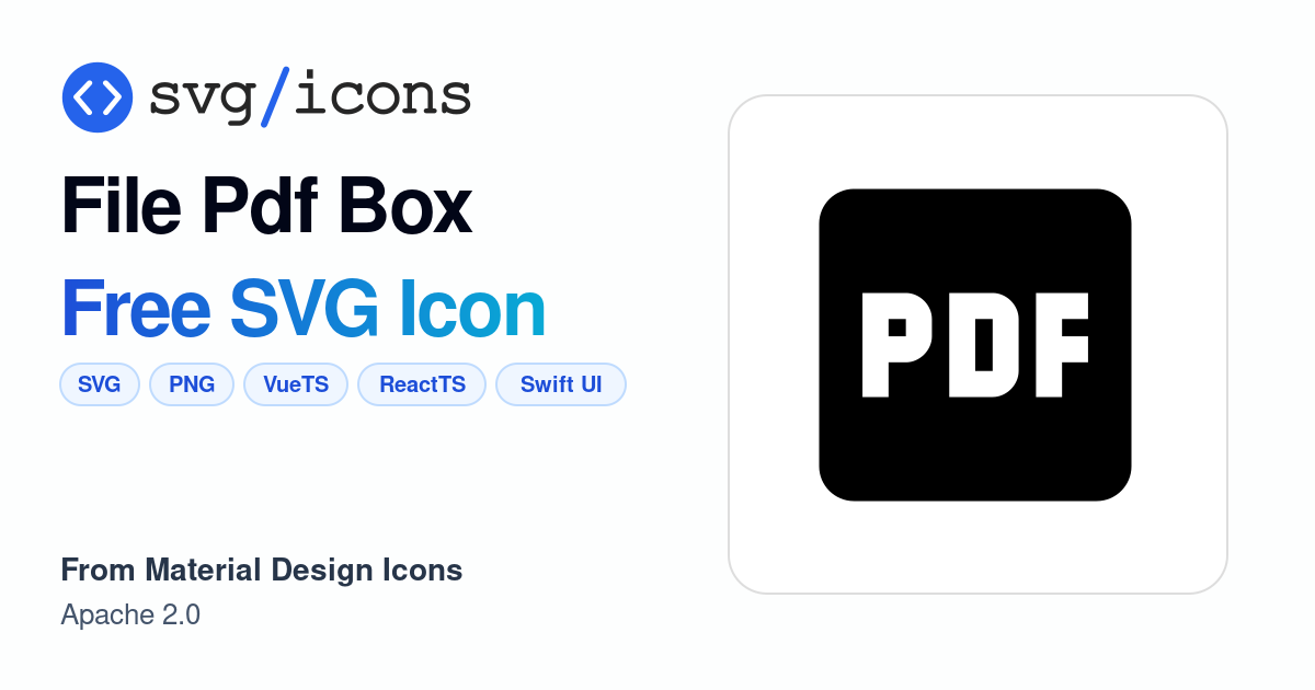 File-pdf-box SVG Icon - Free File-pdf-box PNG & SVG Download