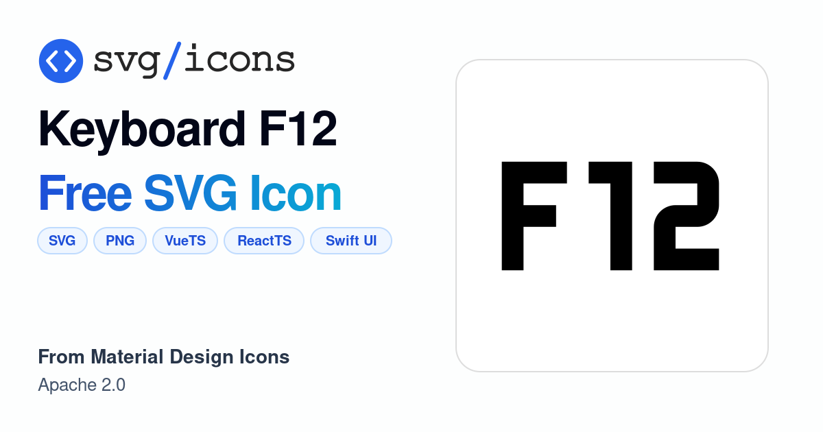 Keyboard-f12 SVG Icon - Free Keyboard-f12 PNG & SVG Download