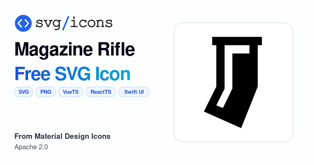 Magazine-rifle SVG Icon - Free Magazine-rifle PNG & SVG Download