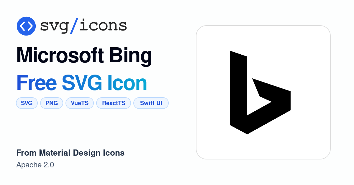 Microsoft-bing SVG Icon - Free Microsoft-bing PNG & SVG Download