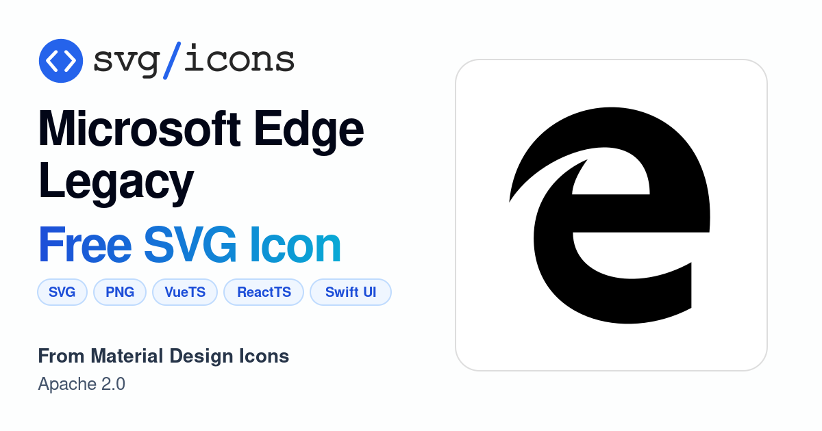 Microsoft-edge-legacy SVG Icon - Free Microsoft-edge-legacy PNG & SVG ...