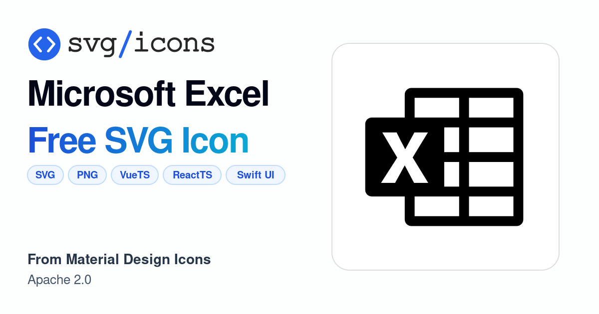 Microsoft-excel SVG Icon - Free Microsoft-excel PNG & SVG Download