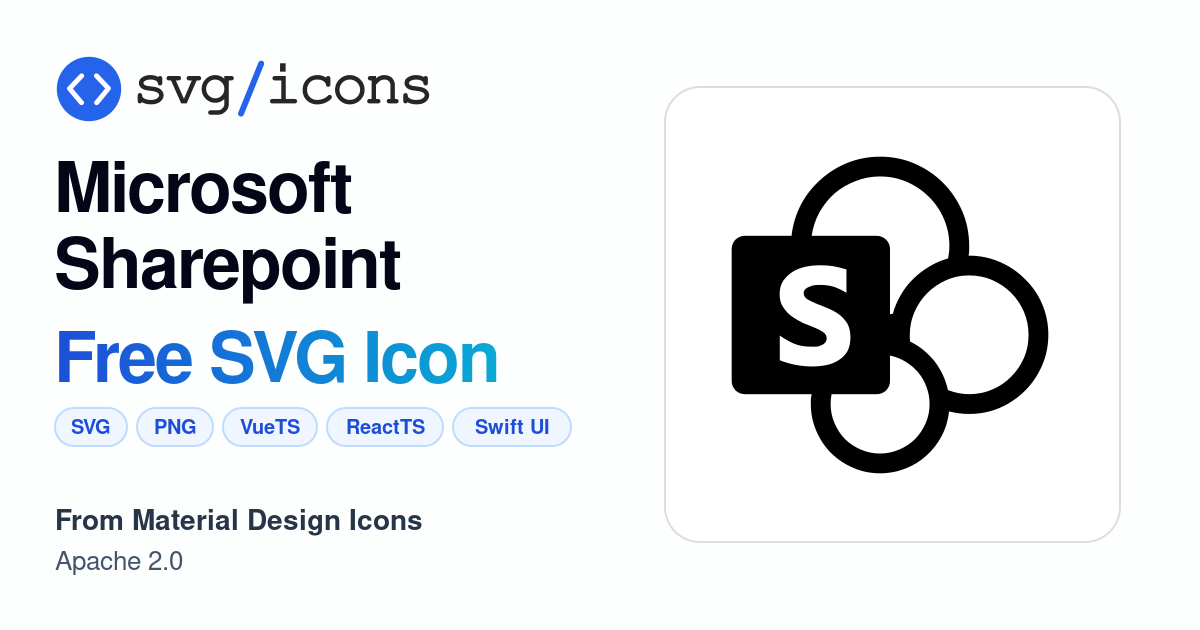 Microsoft-sharepoint SVG Icon - Free Microsoft-sharepoint PNG & SVG ...