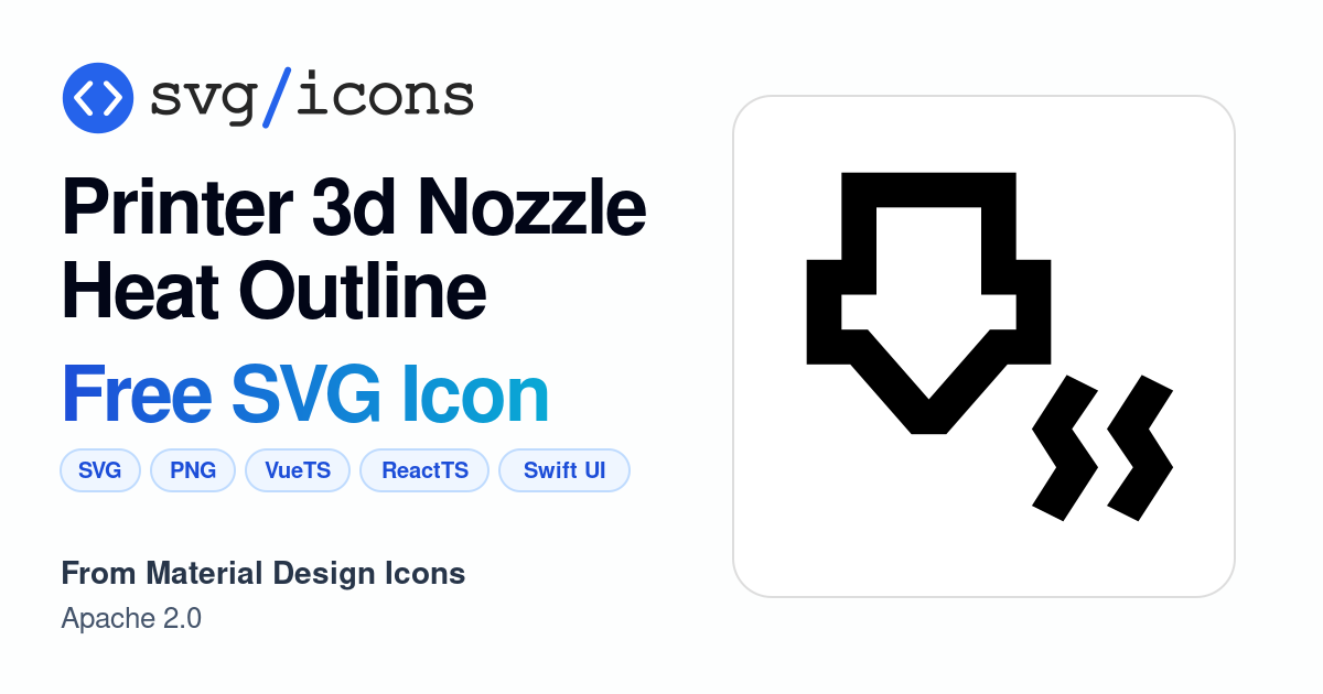 Printer-3d-nozzle-heat-outline SVG Icon - Free Printer-3d-nozzle-heat ...