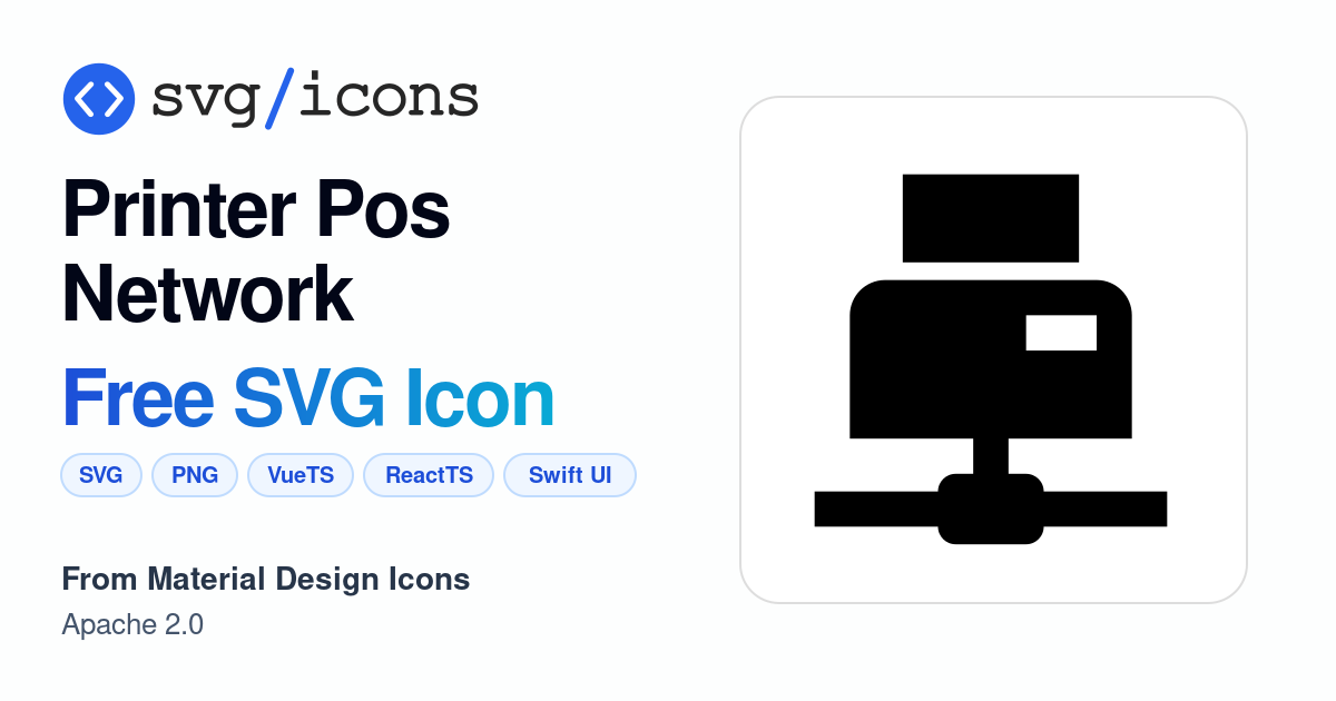 Printer-pos-network SVG Icon - Free Printer-pos-network PNG & SVG Download