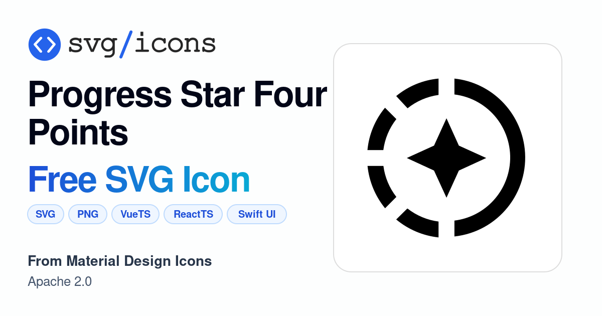 Progress-star-four-points SVG Icon - Free Progress-star-four-points PNG ...