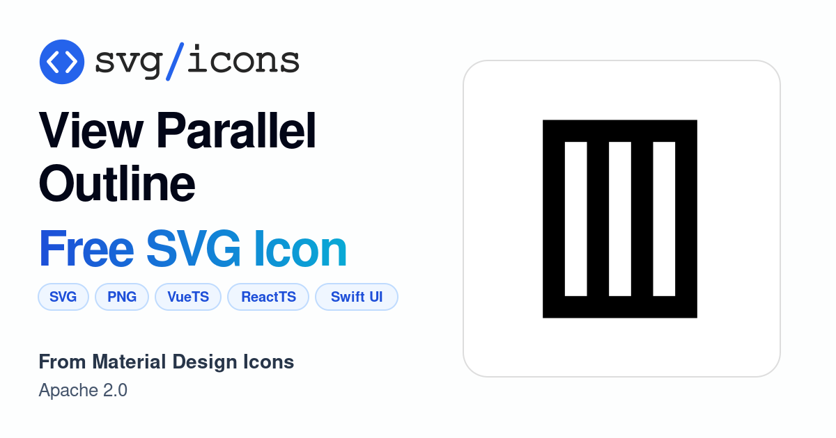 View-parallel-outline SVG Icon - Free View-parallel-outline PNG & SVG ...