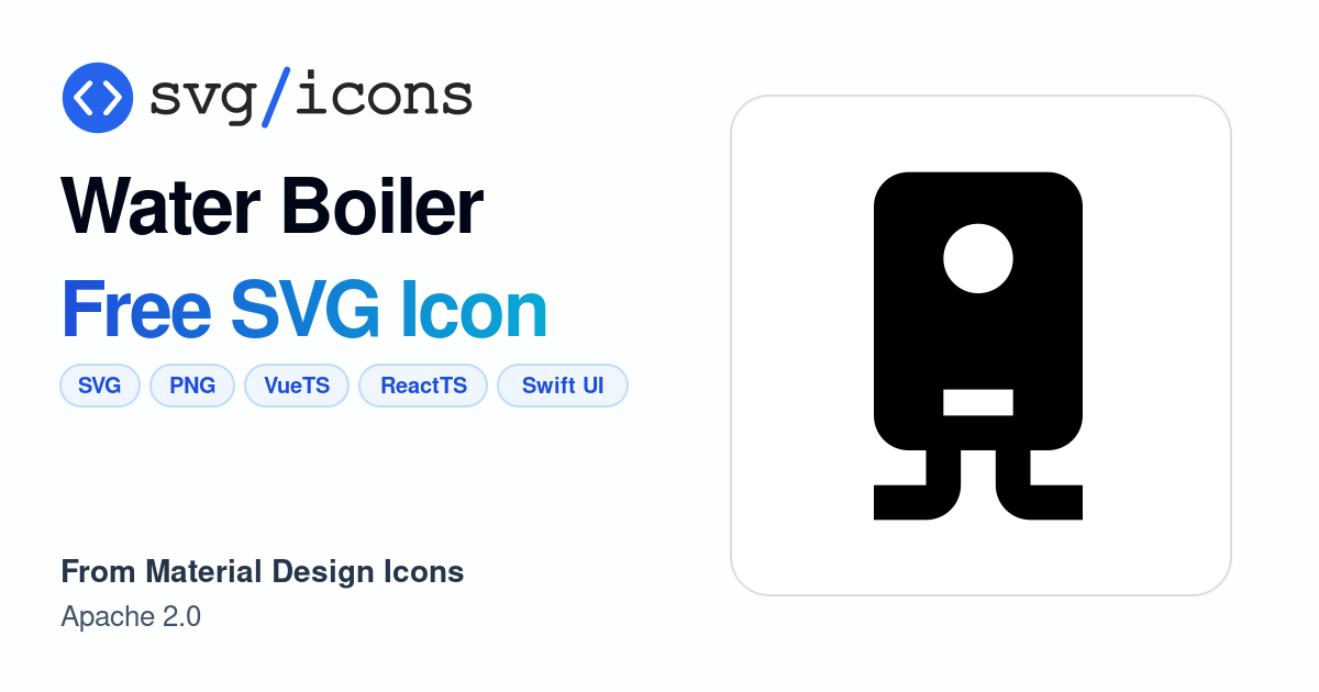 Water-boiler SVG Icon - Free Water-boiler PNG & SVG Download