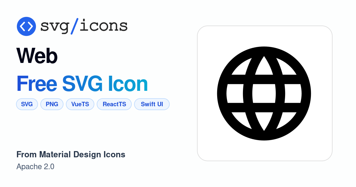 Web SVG Icon - Free Web PNG & SVG Download