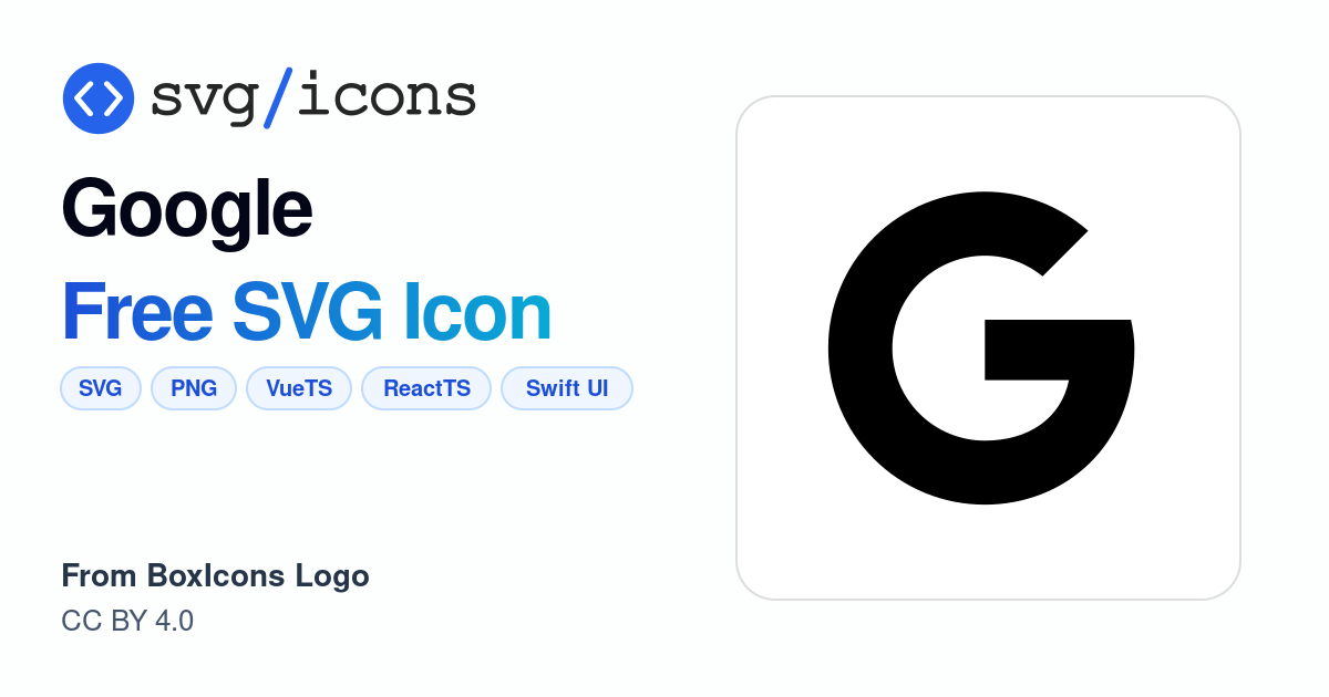 Google SVG Icon - Free Google PNG & SVG Download