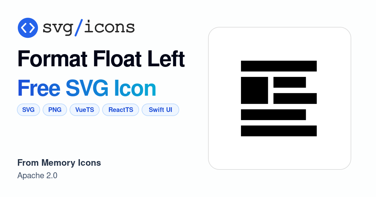 Format-float-left SVG Icon - Free Format-float-left PNG & SVG Download