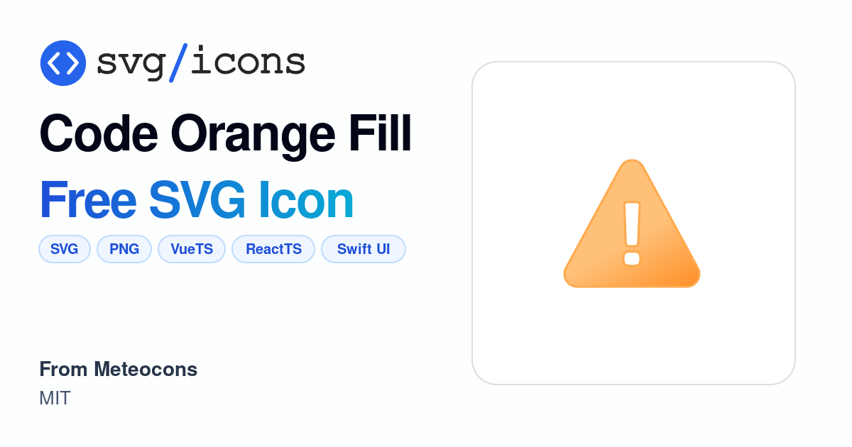 Code-orange-fill SVG Icon - Free Code-orange-fill PNG & SVG Download