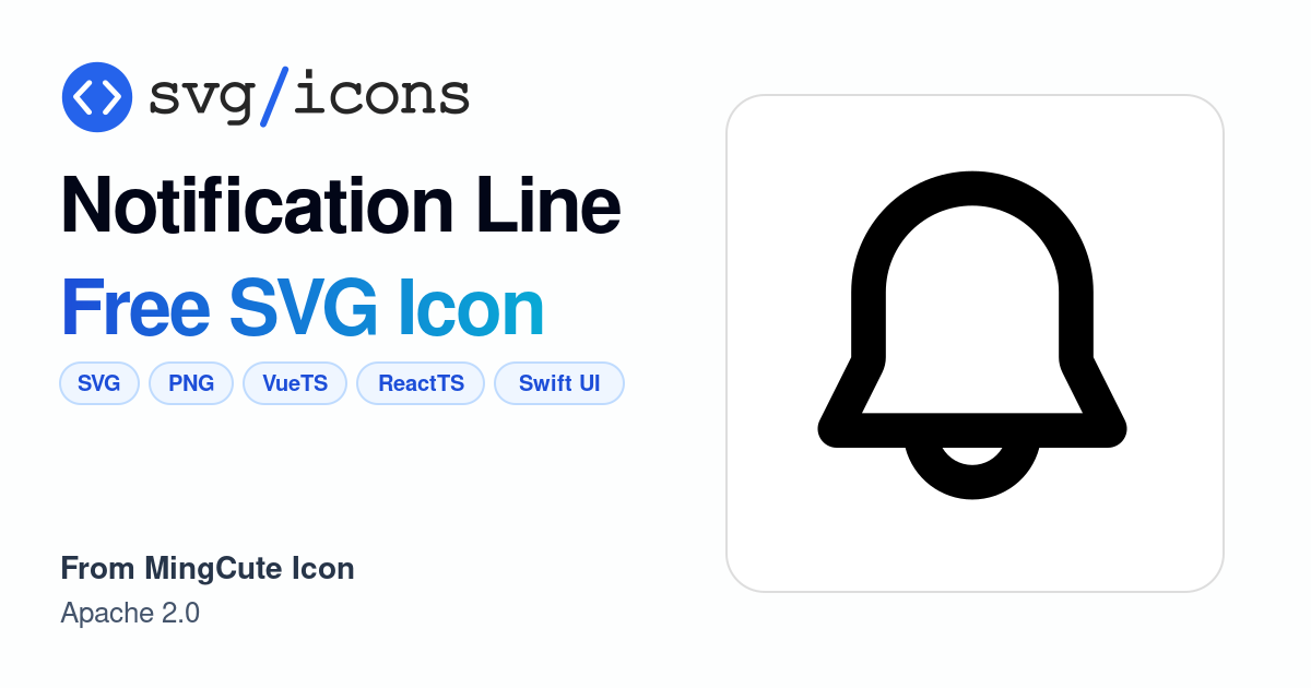 Notification-line SVG Icon - Free Notification-line PNG & SVG Download