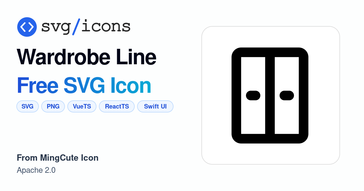 Wardrobe-line SVG Icon - Free Wardrobe-line PNG & SVG Download
