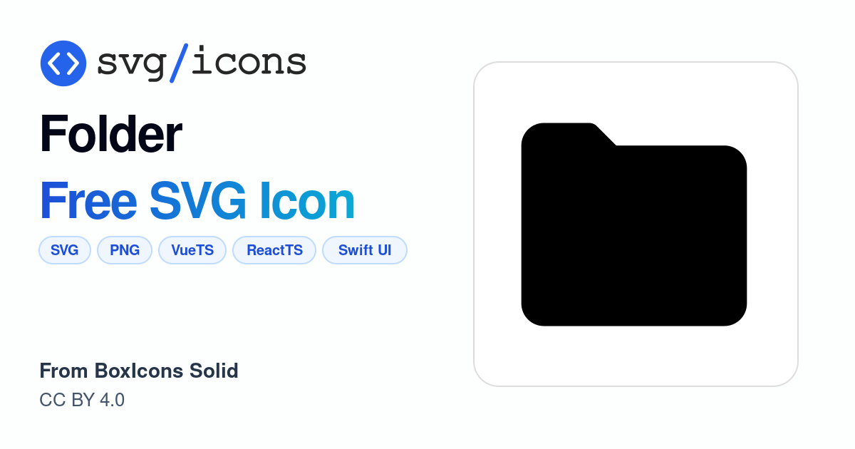 Folder SVG Icon - Free Folder PNG & SVG Download