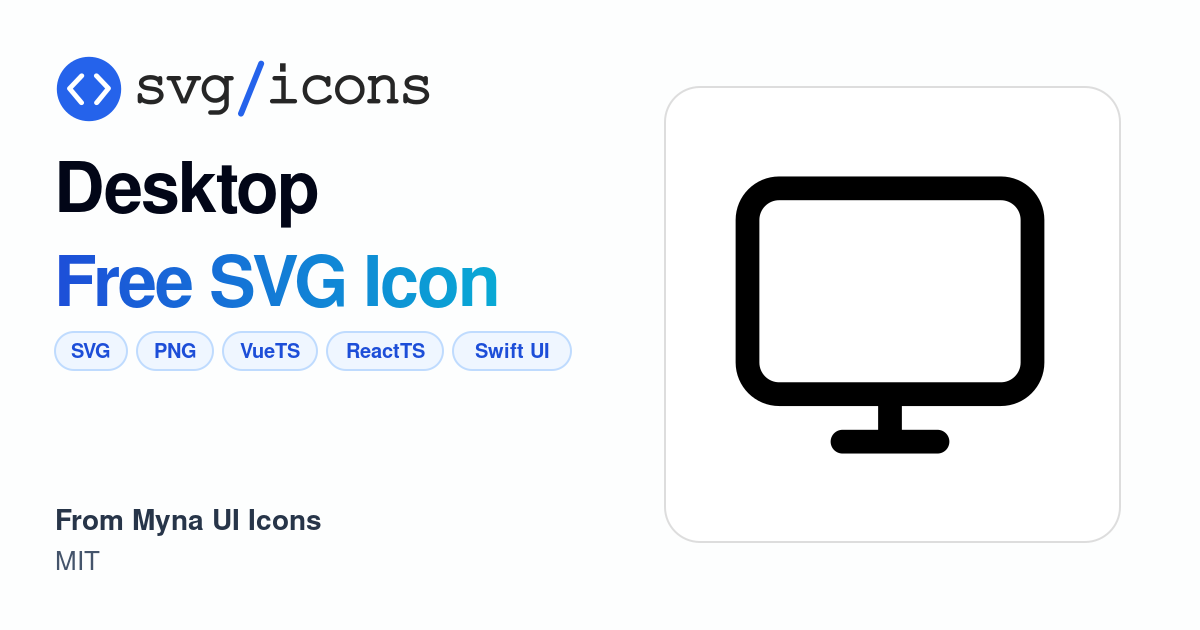 Desktop SVG Icon - Free Desktop PNG & SVG Download