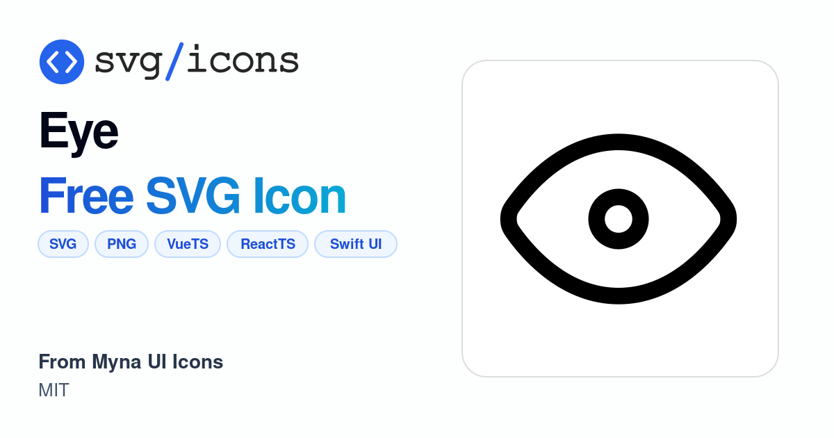 Eye SVG Icon - Free Eye PNG & SVG Download