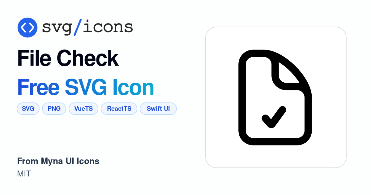 File-check SVG Icon - Free File-check PNG & SVG Download