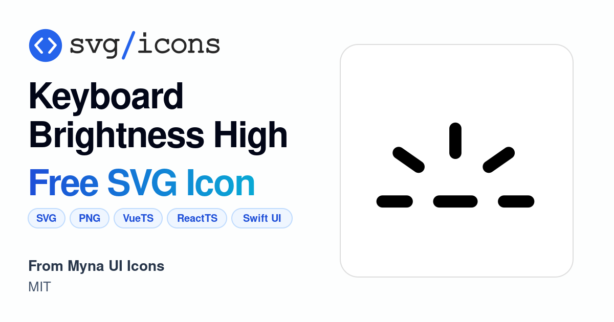 Keyboard-brightness-high SVG Icon - Free Keyboard-brightness-high PNG ...